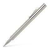 Graf von Faber-Castell 138010 - Taschendrehbleistift Pocket Pen Taschendrehbleistift platiniert Metallschaft kanneliert, silber, 1 Stück
